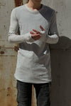 BORIS BIDJAN SABERI Long Sleeve T-Shirt AW22 LS1.2 RF FTN00001+FTJ00001 Light Gray PBBS23 4